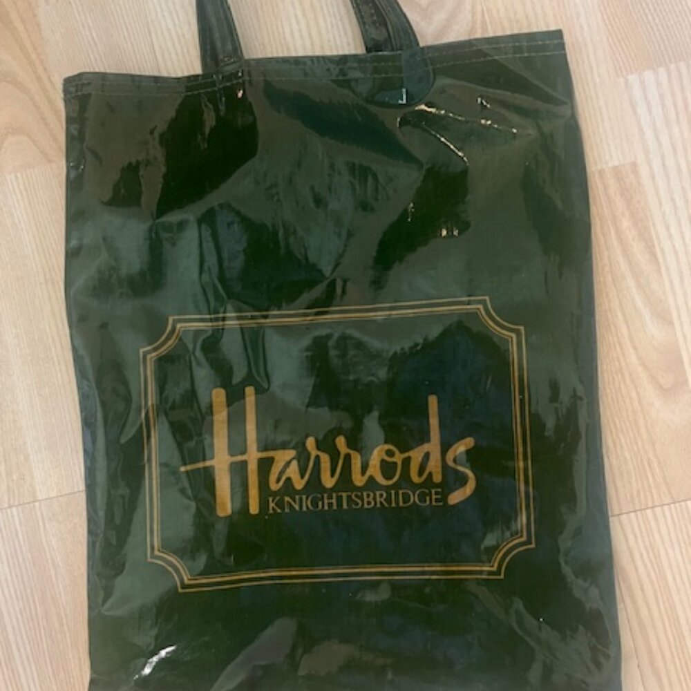 Vintage Harrods Brand Shopping Tote